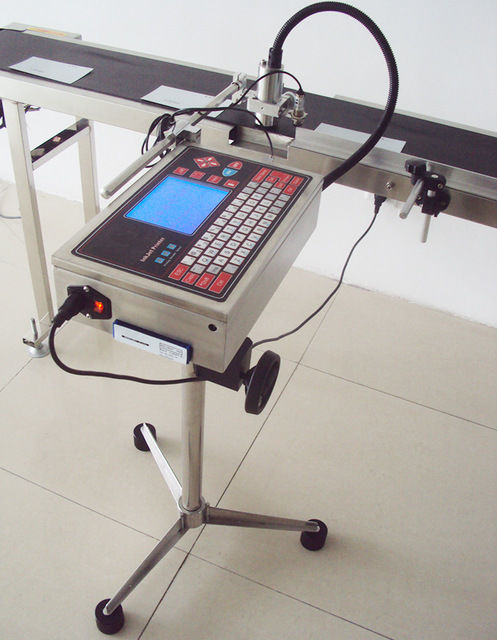 Impressora de jato de tinta industrial CIJ para garrafas de fios de cabo de marcação de data de ovo