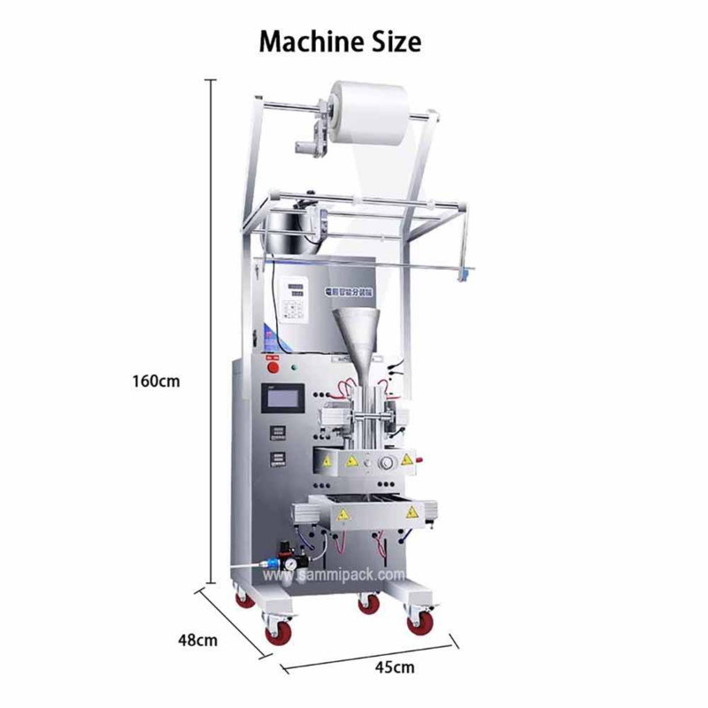 Máquina de embalagem de grânulos de alta velocidade de 4 selos laterais Máquina de embalagem de grânulos de 3 selos laterais de 4 selos laterais