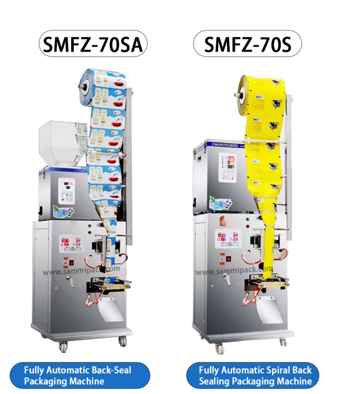 Máquina de Embalagem para Chá de Folhas, Chips de Banana, Açúcar, Sachês e Grãos com Alimentação por Rosca Helicoidal e Pesagem