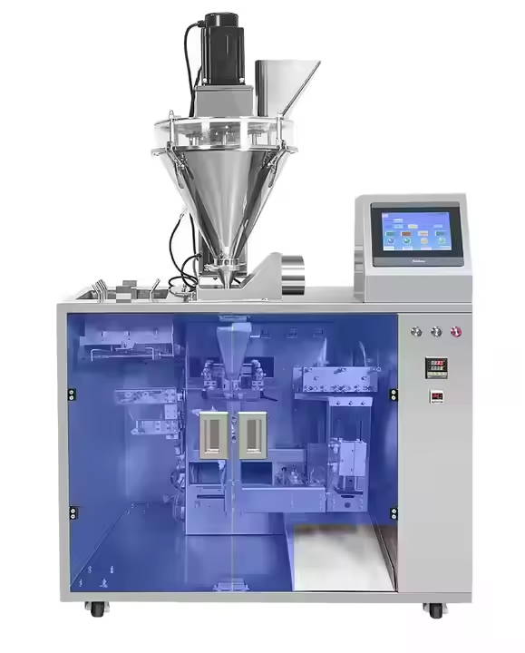 Chain Pack Stand-up Zipper Pouch Packing Machine Dog Food Weighing Filler Sealing Machine para embalagens de sacos de plástico