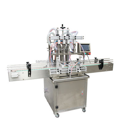 4 bocal Oversflow máquina de enchimento de líquido automática para suco de bebida