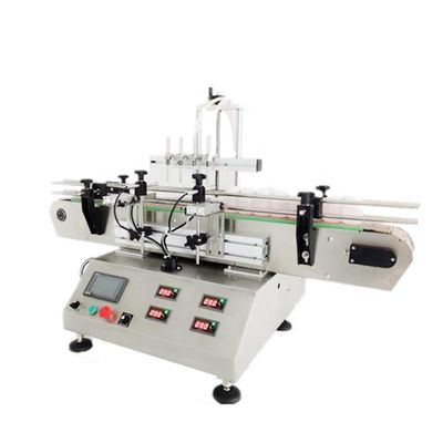 Máquina automática de enchimento de garrafas pequenas de perfume, frasco cosmético, líquido, tampa e rotulagem