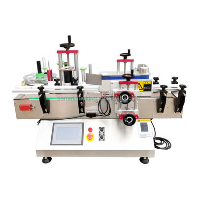 Máquina automática de rotulagem de garrafas redondas de mesa para frascos de vidro