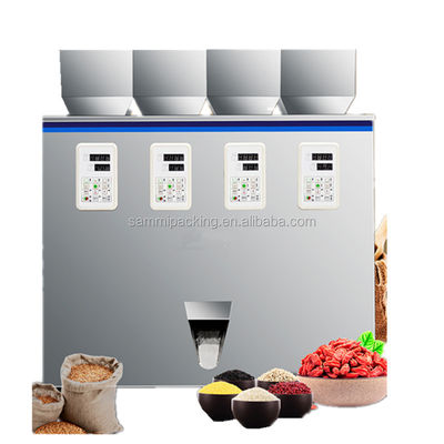 Máquina de pesagem de chá multifunção 4 cabeças para frutos secos