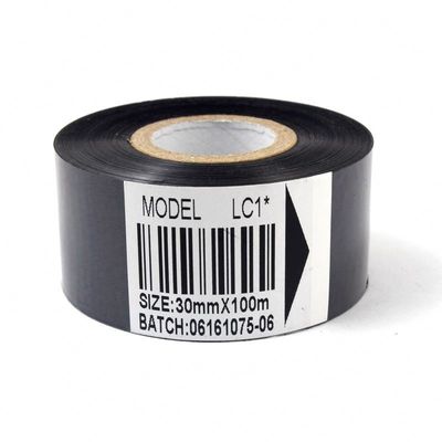 Embalagem preta, material de consumo, código de data, fita de estampagem a quente 30 mm × 100 m