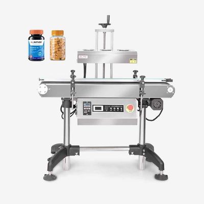 Máquina de vedação automática de indução vertical contínua de alta eficiência para latas de bebidas barris de folha de alumínio engrenagem de tampa de garrafa