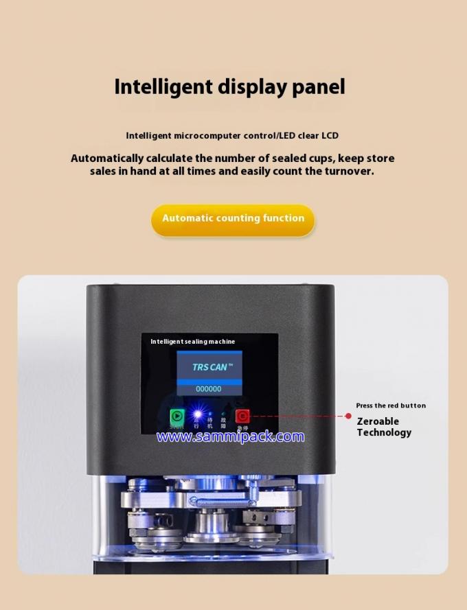Máquina de Selagem de Latas de Bubble Tea Automática PET / Seladora de Latas de Refrigerante para Lojas de Chá com Leite, Suco e Café, Embalagem de Grau Semi-automático 4