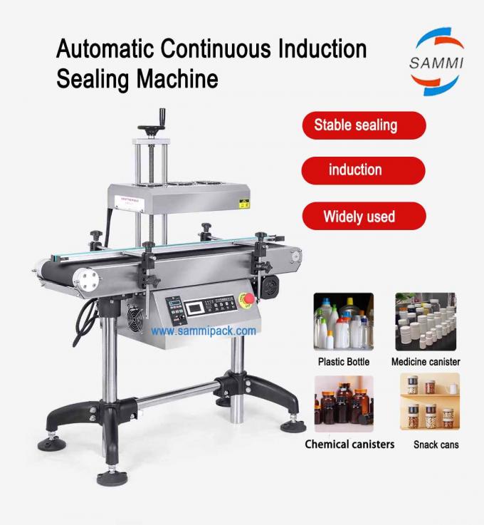 Máquinas automáticas de vedação térmica contínua de garrafas de plástico de alumínio por indução eletromagnética 0