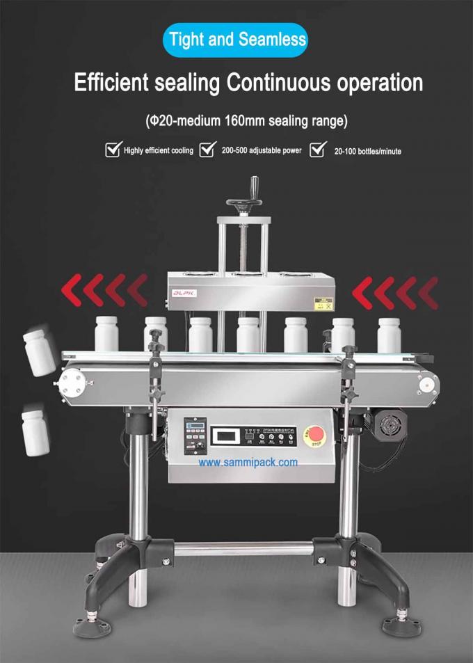Máquinas automáticas de vedação térmica contínua de garrafas de plástico de alumínio por indução eletromagnética 3