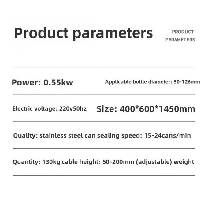 Seladora Vertical de Latas de Estanho Máquina de Selagem de Latas Semi-Automática Comercial para latas de plástico e alumínio 7