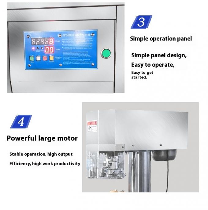 Seladora Vertical de Latas de Estanho Máquina de Selagem de Latas Semi-Automática Comercial para latas de plástico e alumínio 9