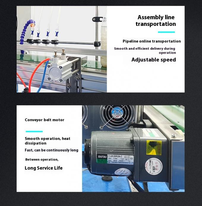 Máquina de Enchimento Automática de Quatro Cabeças de Operação Simples para Enchimento de Líquido Oral de Leite, Suco, Molho de Soja e Vinagre 8