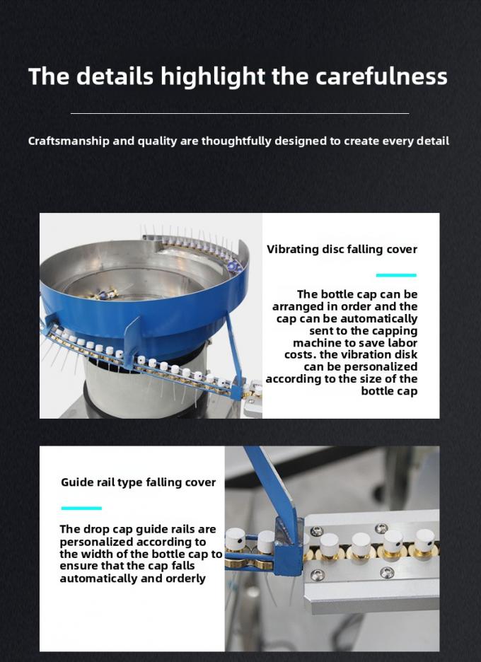 Linha de produção automática de alta velocidade para ligação de bocal de perfume e máquina de prensagem de tampa de garrafa de plástico 7