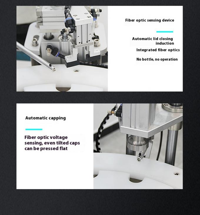 Linha de produção automática de alta velocidade para ligação de bocal de perfume e máquina de prensagem de tampa de garrafa de plástico 9