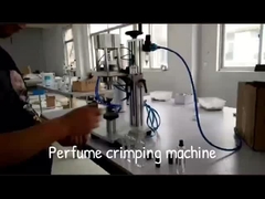 Máquina automática pneumática de enxaguar garrafas de perfume para prensagem de tampa de metal