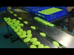 Máquina de embalagem automática de travesseiro de dupla frequência para biscoitos biscoitos Mooncake